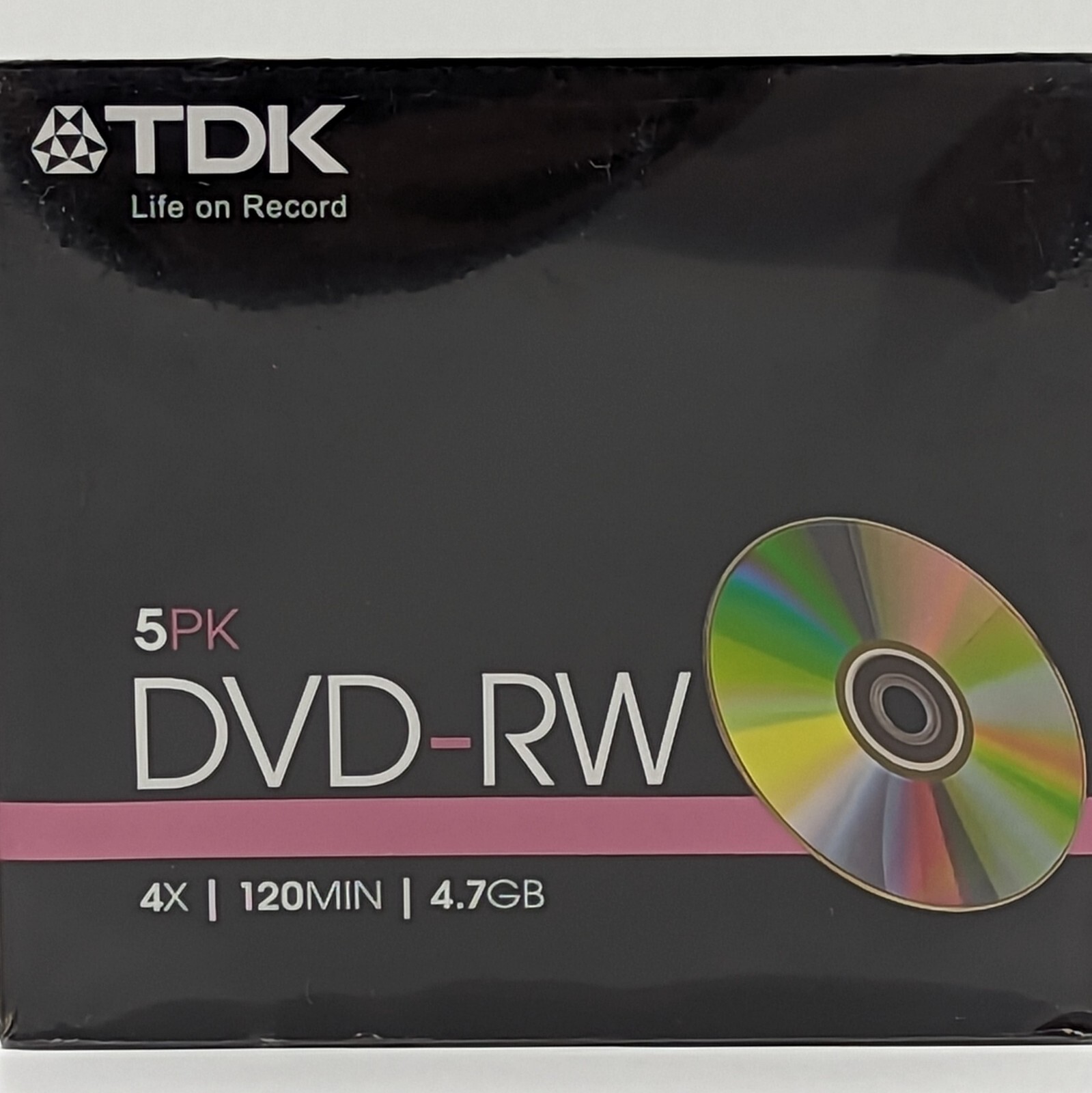 TDK DVD-RW  4.7GB 120min 5 Disc Pack Brand New And Sealed