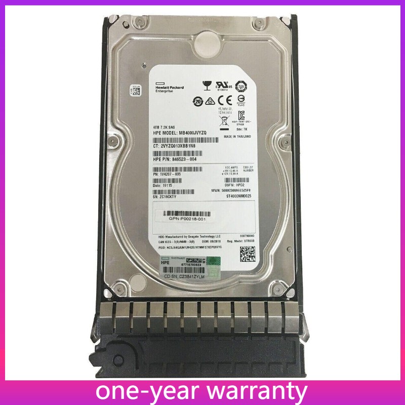 HPE 826550-001 826074-B21  4TB SAS 12G MIDLINE 7.2K 3.5" LFF ST HDD HARD DRIVE