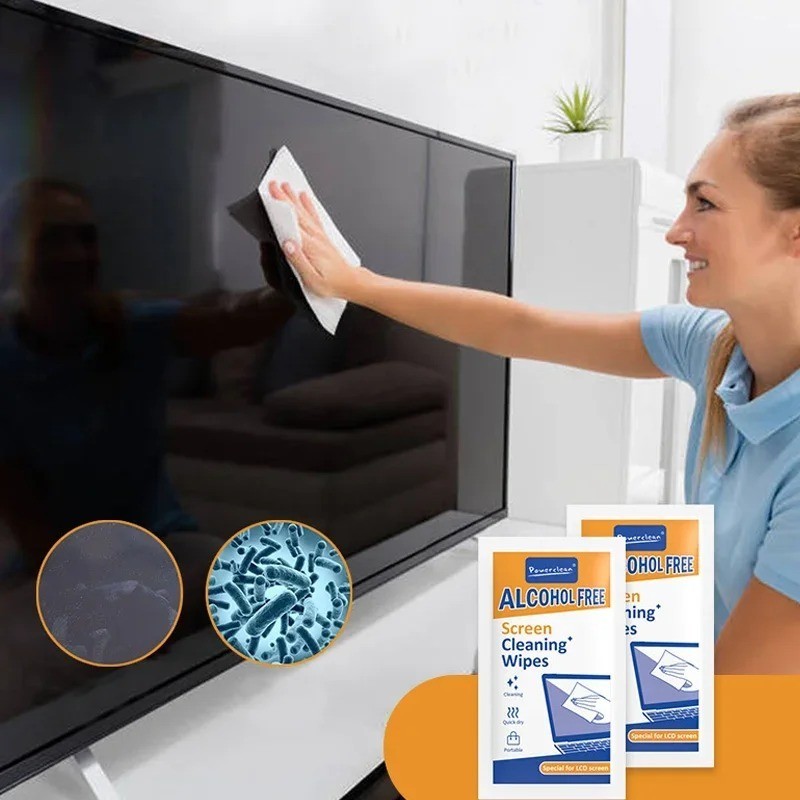 40 Pack Screen Cleaning Wipes for TV Laptop Phone PC Monitor Wet Dry Cleaning Cl