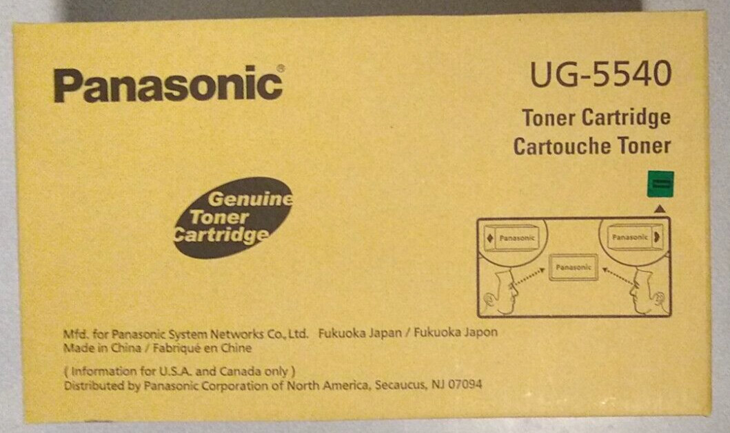 Panasonic UG-5540 Toner Cartridge – Black, Genuine OEM Laser Fax Supply