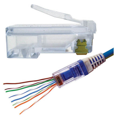 Platinum Tools 100010C EZ-RJ45 Cat6+ Connects, 50/Clamshell