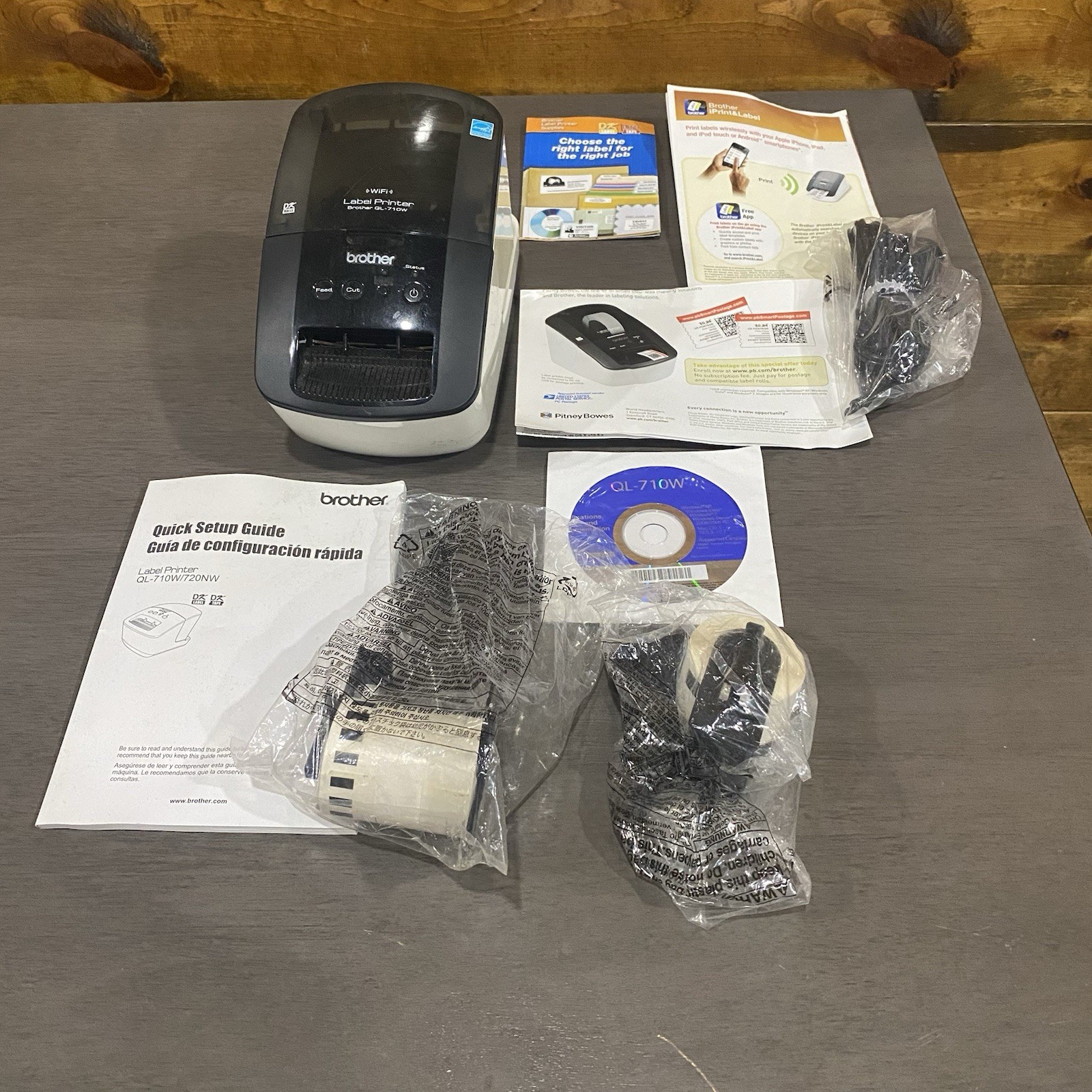 Brother QL-710W Thermal Label Printer Wireless Networking New Complete + Labels