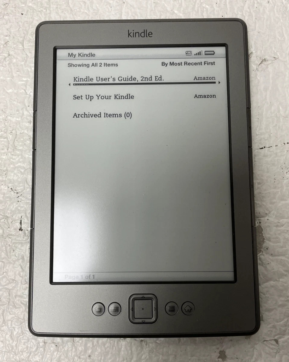 Amazon Kindle 4th Generation Gen 2GB Black Tablet e-book Reader (D01100)