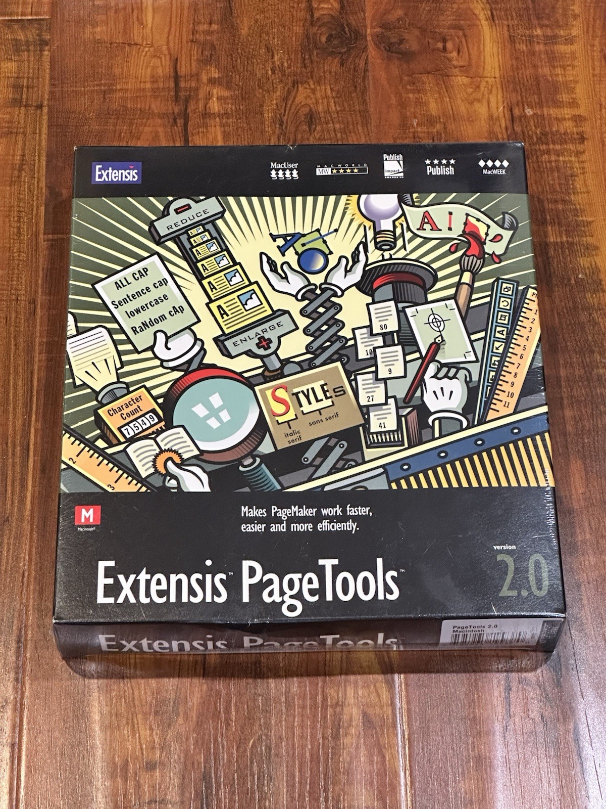 Rare Vintage 1996 Extensis PageTools 2.0 Mac for Adobe PageMaker - New & Sealed