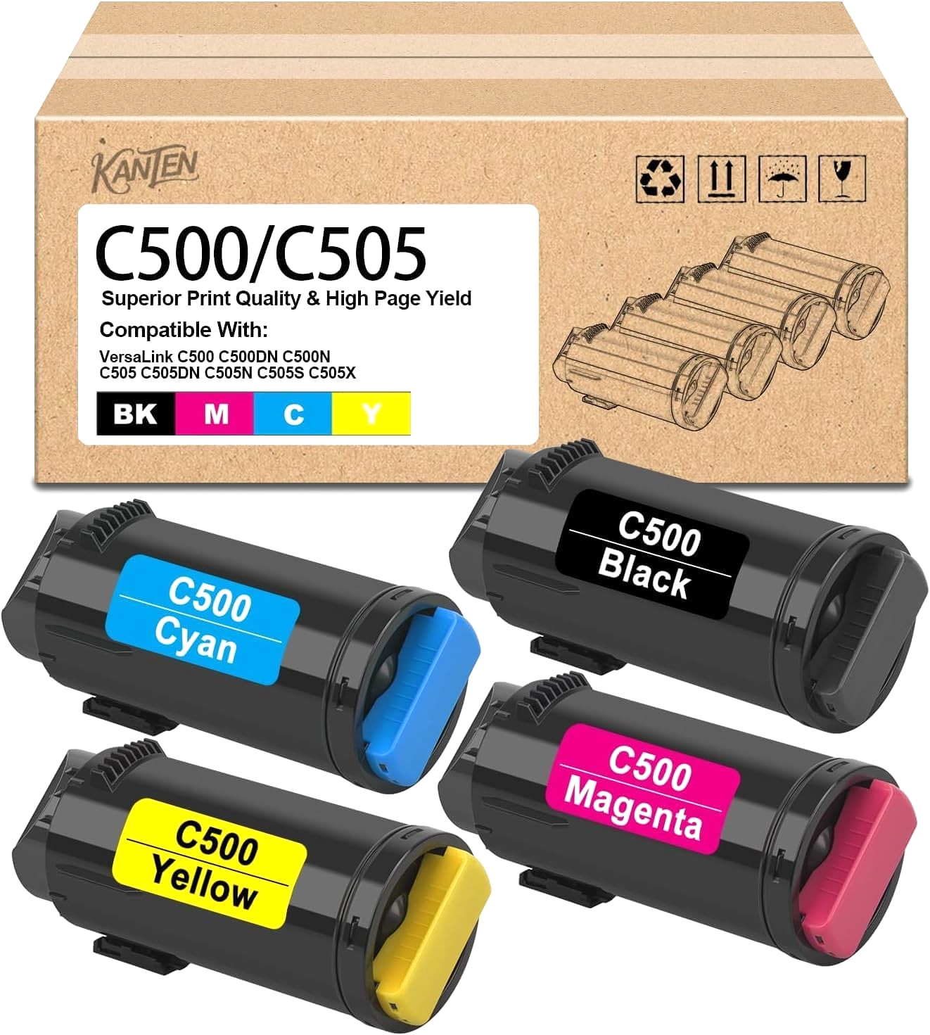 C500 C505 Toner Cartridge for Xerox 106R03862-106R03865 Series Printers