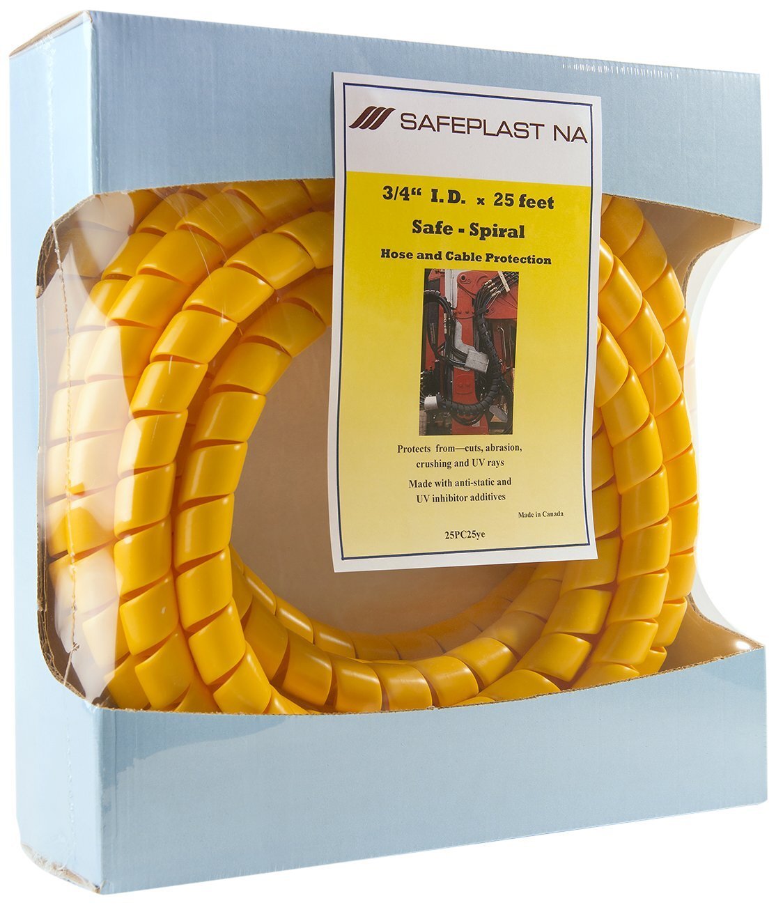 Caplugs SPPC Series – Safeplast Pre-Cut Spiral Wrap Hose & Cable Protector Ye...