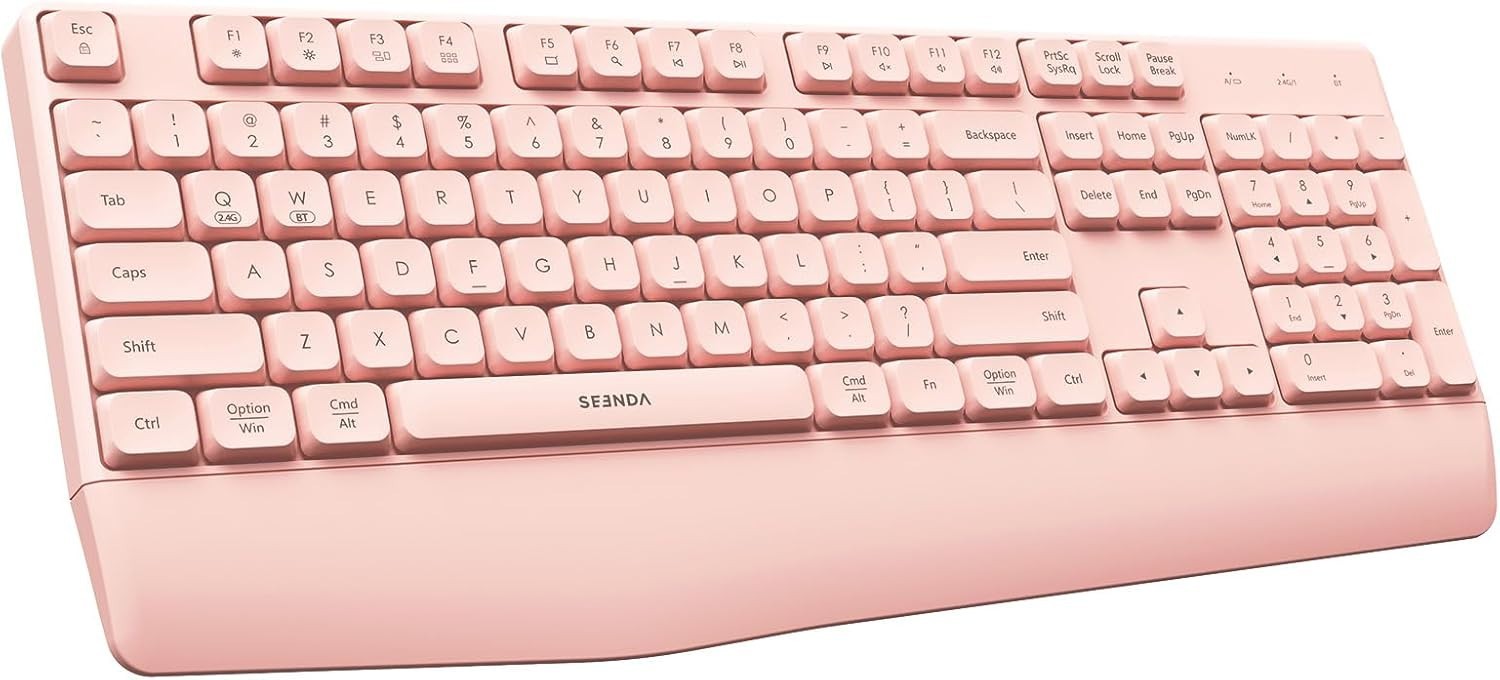 seenda Bluetooth Wireless Keyboard, Wireless Ergonomic Keyboard T63-07