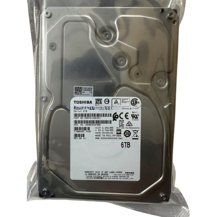 MG04ACA600E Compatible TOSHIBA HDD SATA3 6TB 3.5 IN 7.2K