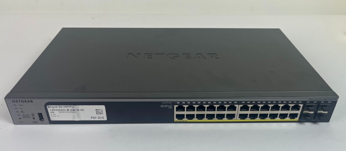 NETGEAR GS728TPP v2 24-Port Gigabit PoE+ Smart Managed Switch 4x SFP 380W