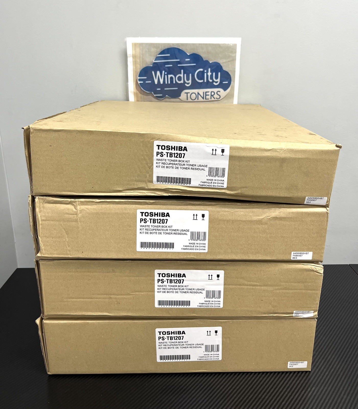 Toshiba PS-TB1207 Lot of 4 Waste Toner Box Kit e-STUDIO 1057 e-STUDIO 1207 New