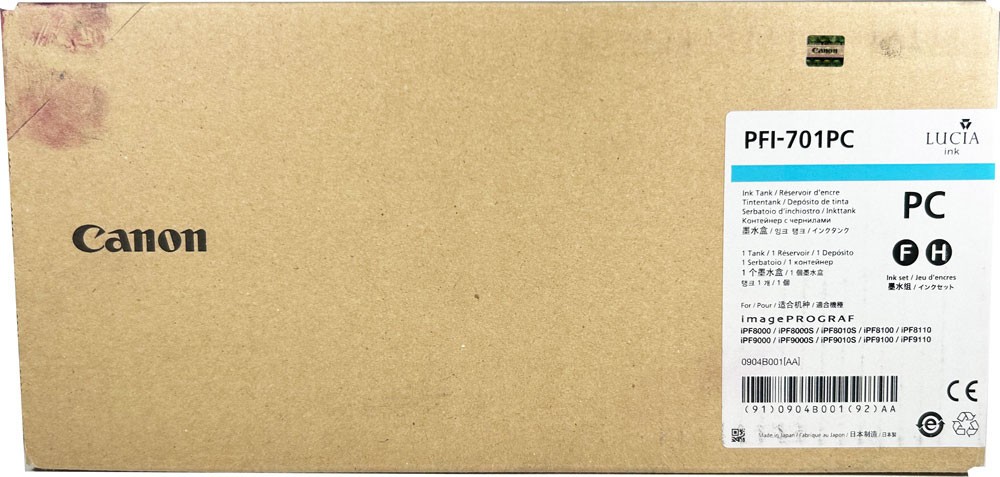GENUINE Canon PFI-701 Photo Cyan for imagePROGRAF iPF8000 iPF8100 iPF9000