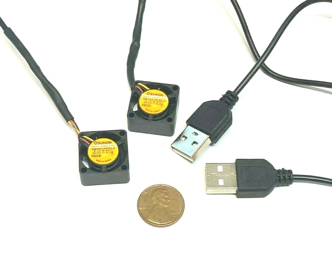 2 Pieces --  USB 5V fan sunon 2010 20mm 2cm mini small cpu 3d printer blower c12