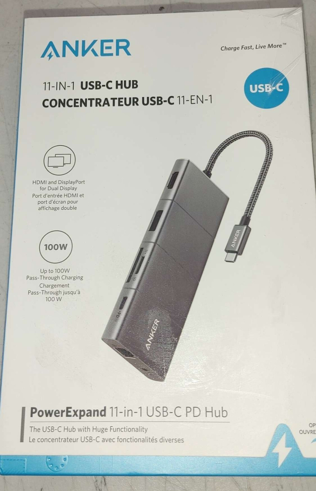 Anker PowerExpand 11-in-1 4K HDMI DisplayPort 100W PD Ethernet SD USB-C 3.2 Hub