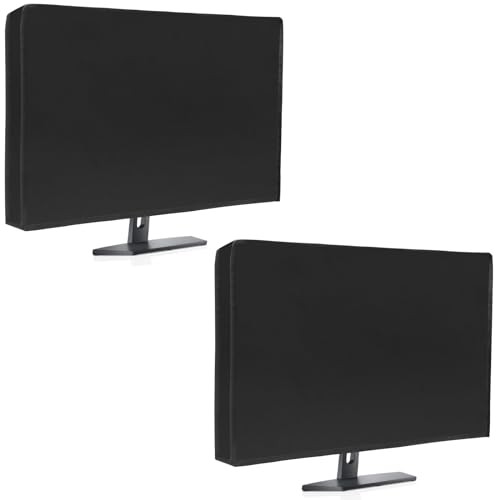 2Pack Waterproof Computer Monitor Dust Cover,  Black LLW-computer cover 2P-S