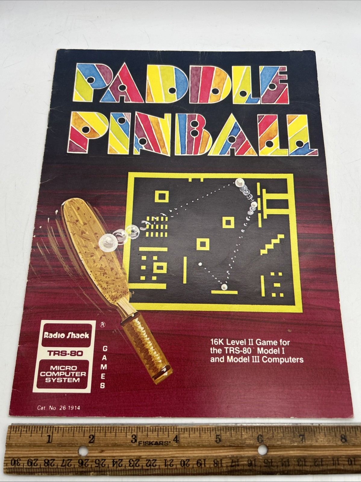 TRS-80 Paddle Pinball Game Radio Shack 1981 Manual RARE