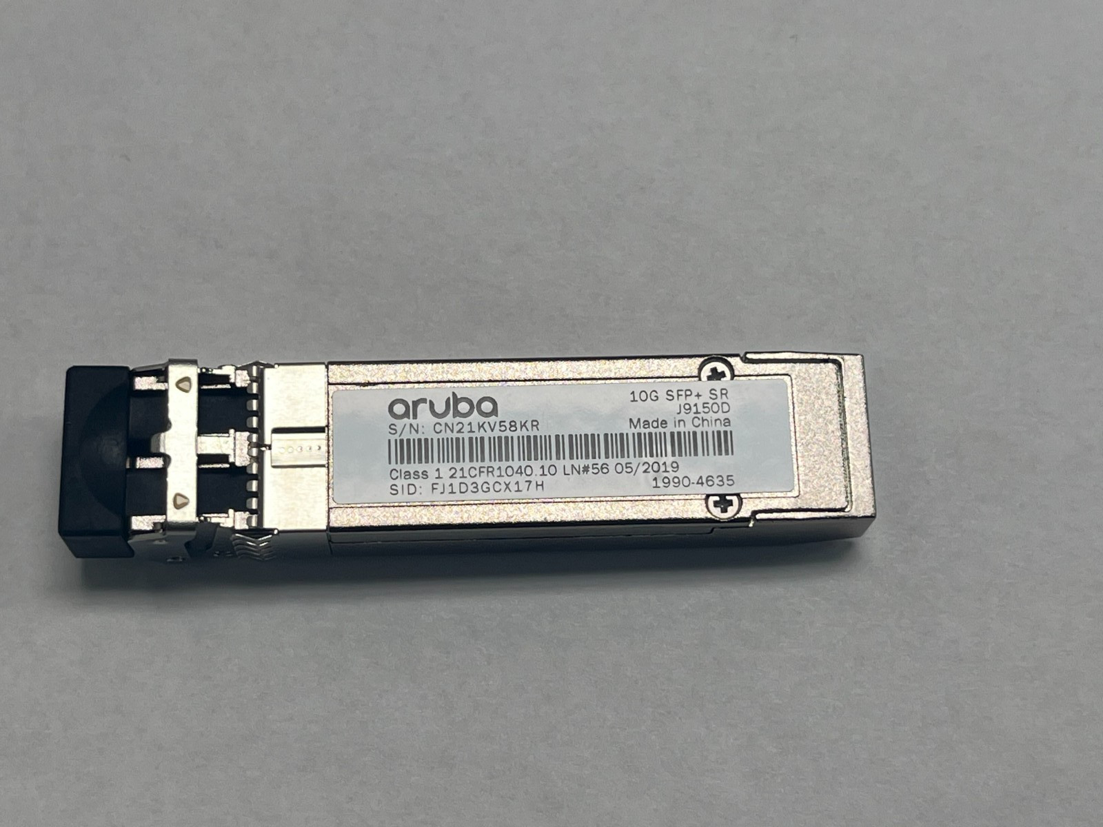 J9150D HPE ARUBA 10G SFP+  SR 300m OM3 MMF Transceiver