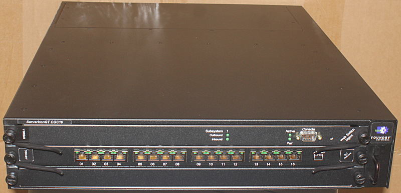 Foundry Brocade ServerIron SI-GT-CGC16 w/ 1x WSM6-1 1x J-B16GC 1x AC PS 7xAvail
