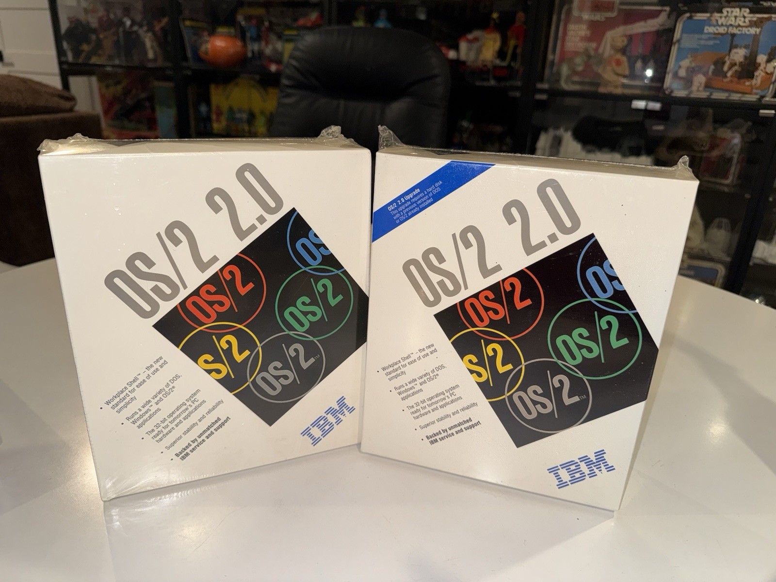 Vintage IBM Operating System Upgrade  OS/2  2.0 Runs Windows,  Dos Lot Of 2 NEW