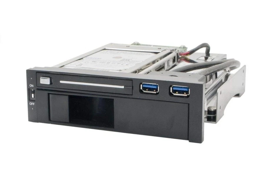 SYBA SY-MRA55006 5.25inch Bay Dual SATA HDD Mobile Rack