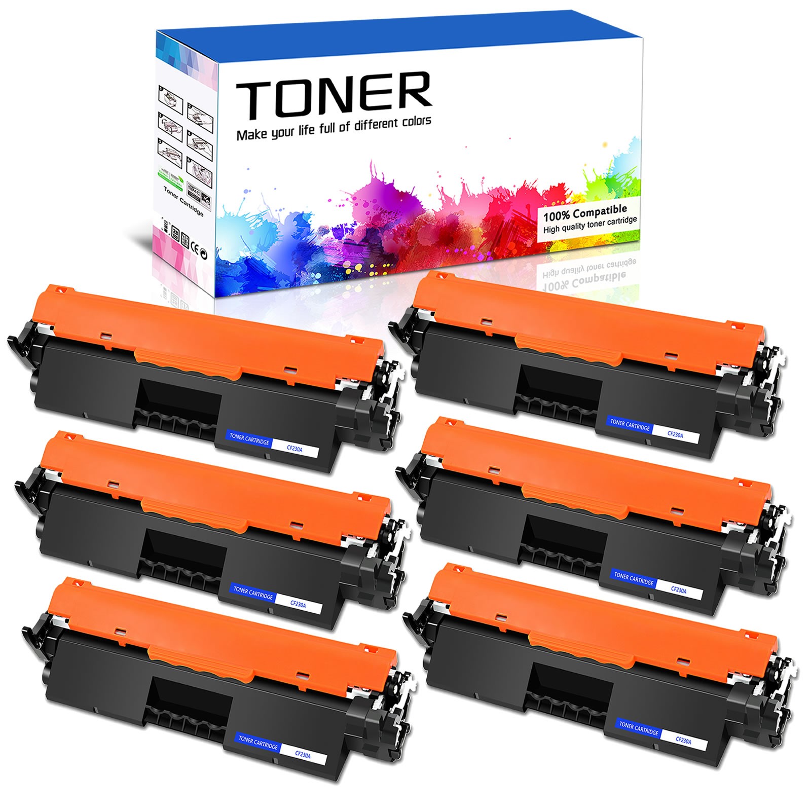 6 PACK CF230A 30A Toner for HP LaserJet Pro MFP M227d M227fdn M227fdw M227sdn