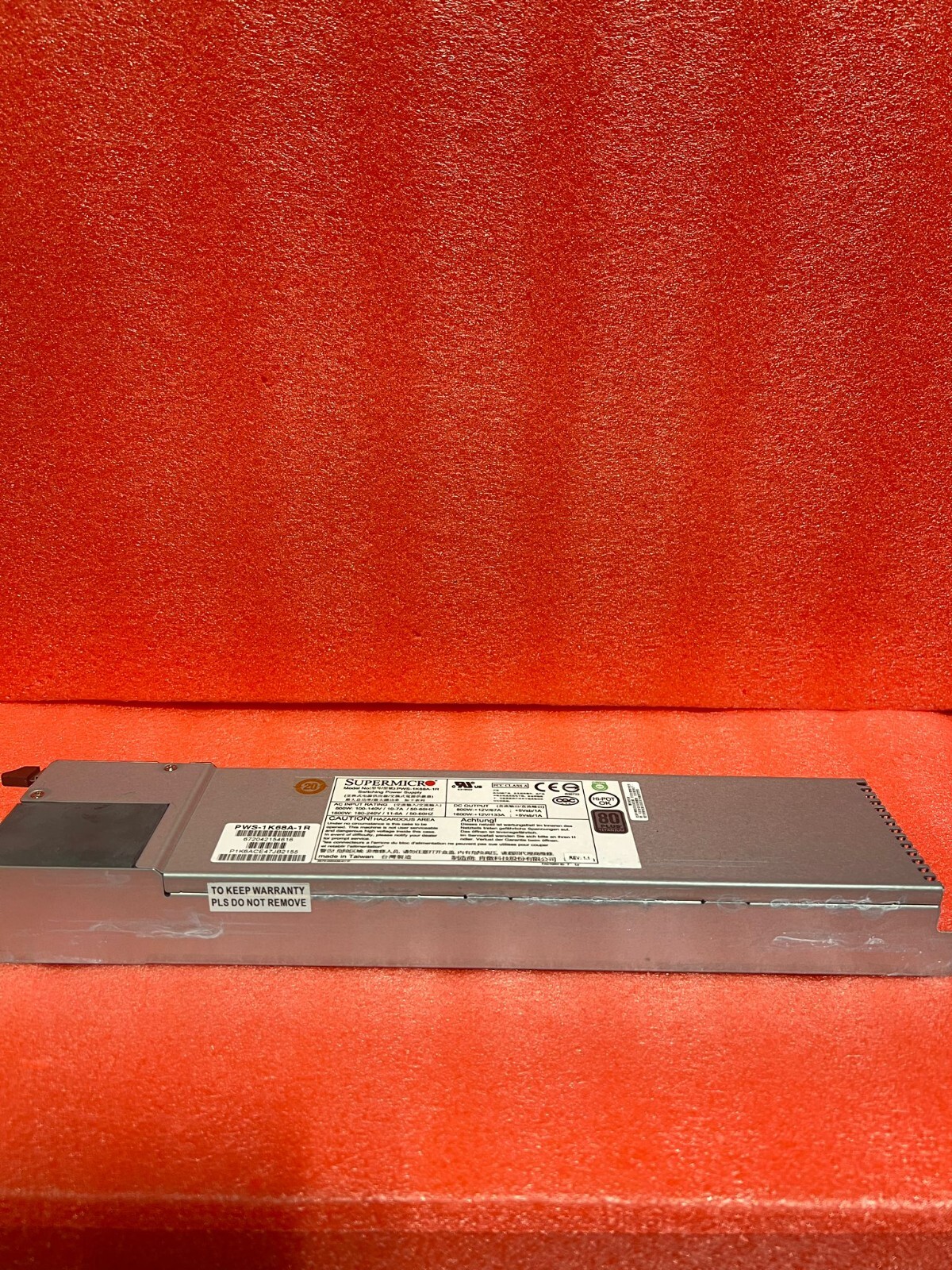 Supermicro PWS-1K68A-1R 1U 1600W Redundant PSU 80 Plus Titanium Power Supply