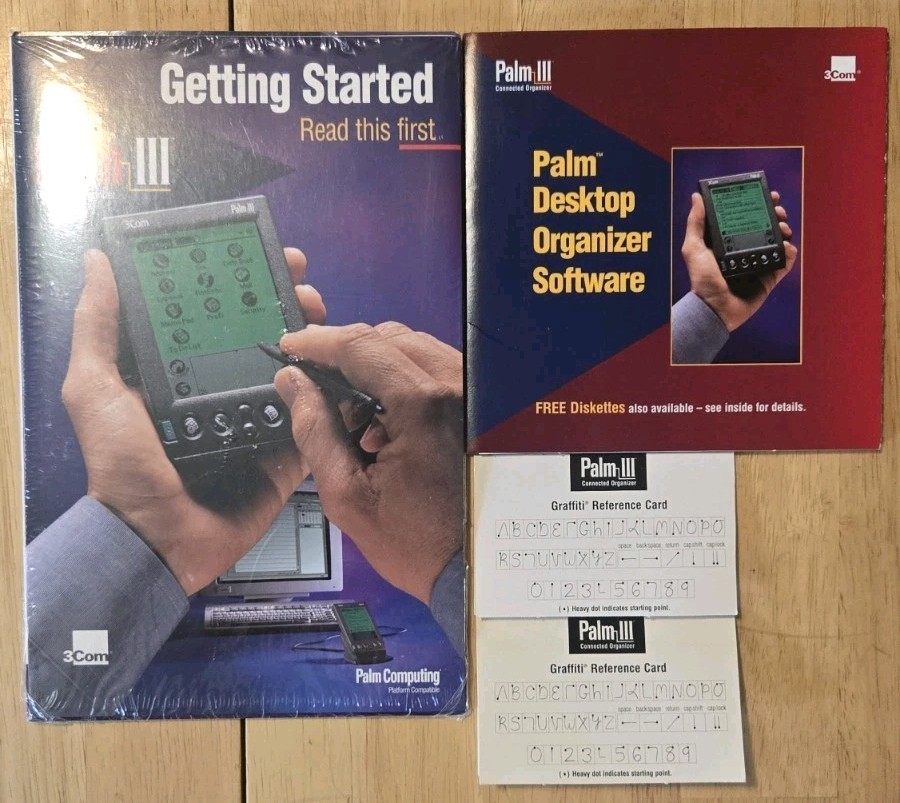 Palm III Desktop Organizer Software CD-ROM Vintage PDA Install Disc + New Manual