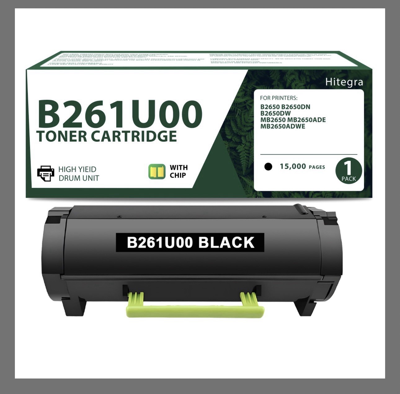 Hitegra B261U00 High Yield Black Laser Toner w/ Chip 1-Pack for Lexmark