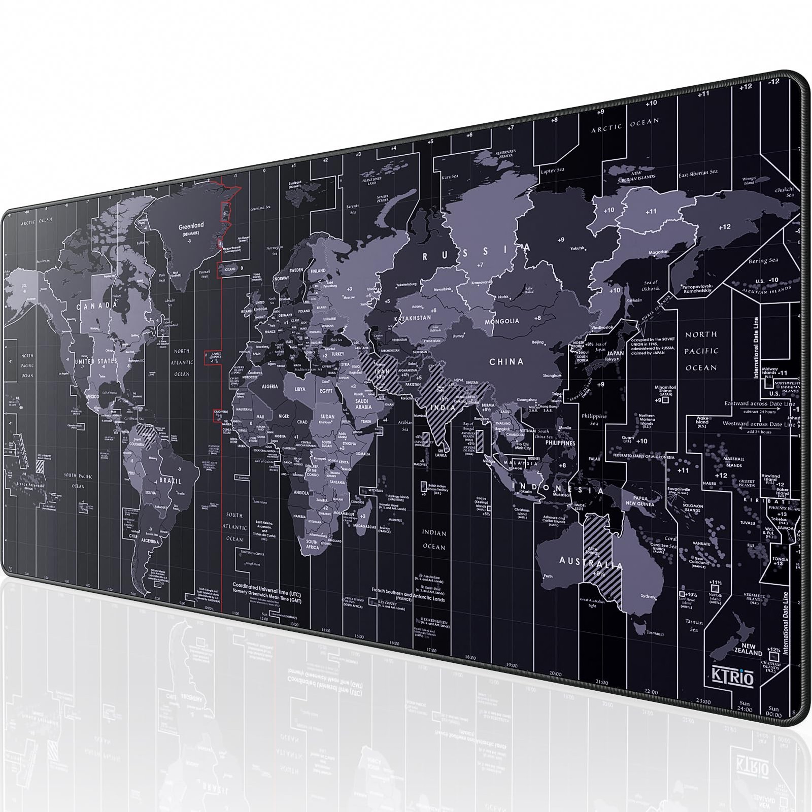 Large Gaming Mouse Pad, Desk Mat, 31.5 x 15.7 in, World Map, XXL