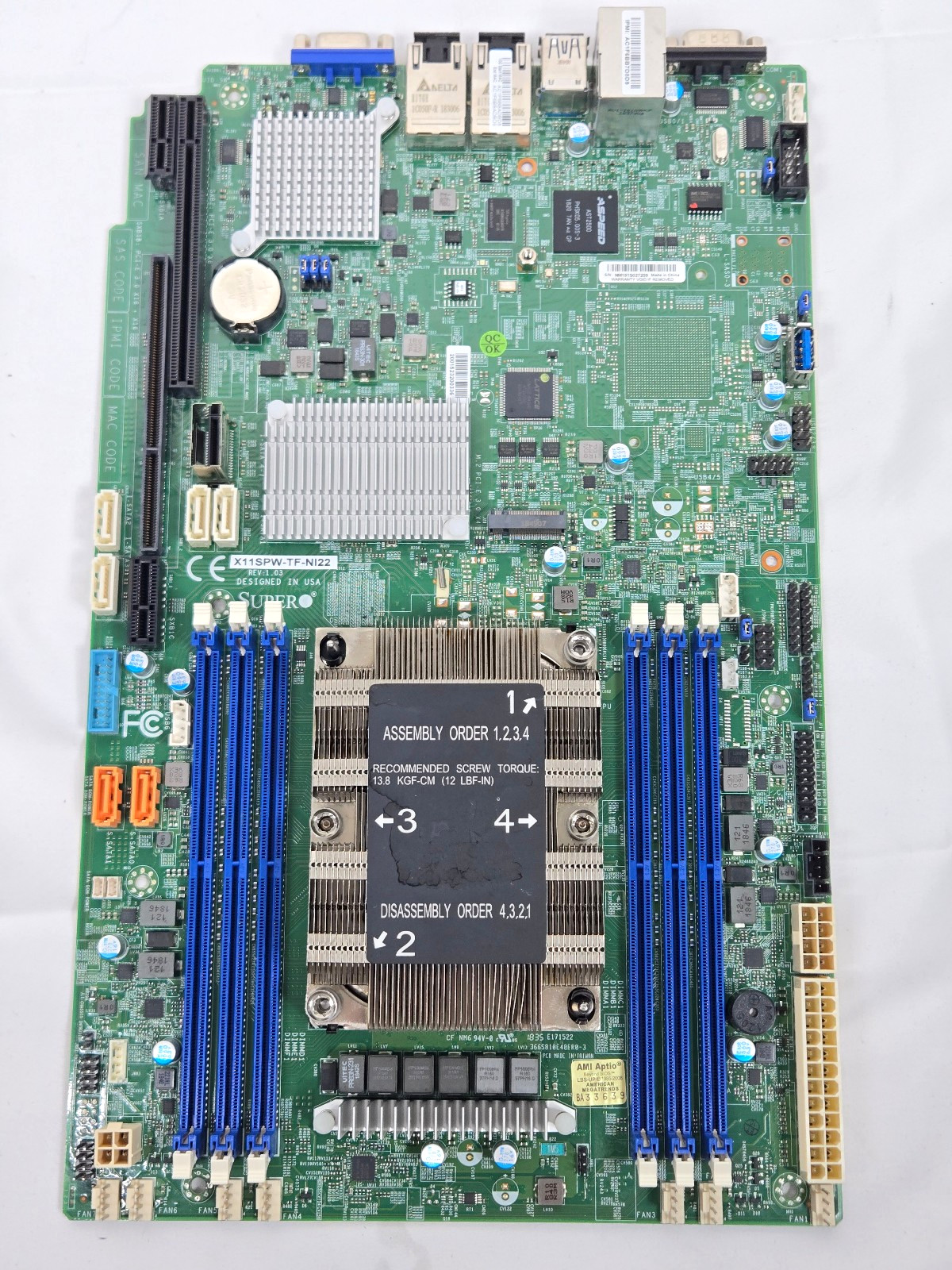 SuperMicro X11SPW-TF-NI22 DDR4 LGA 3647 Motherboard Tested Working