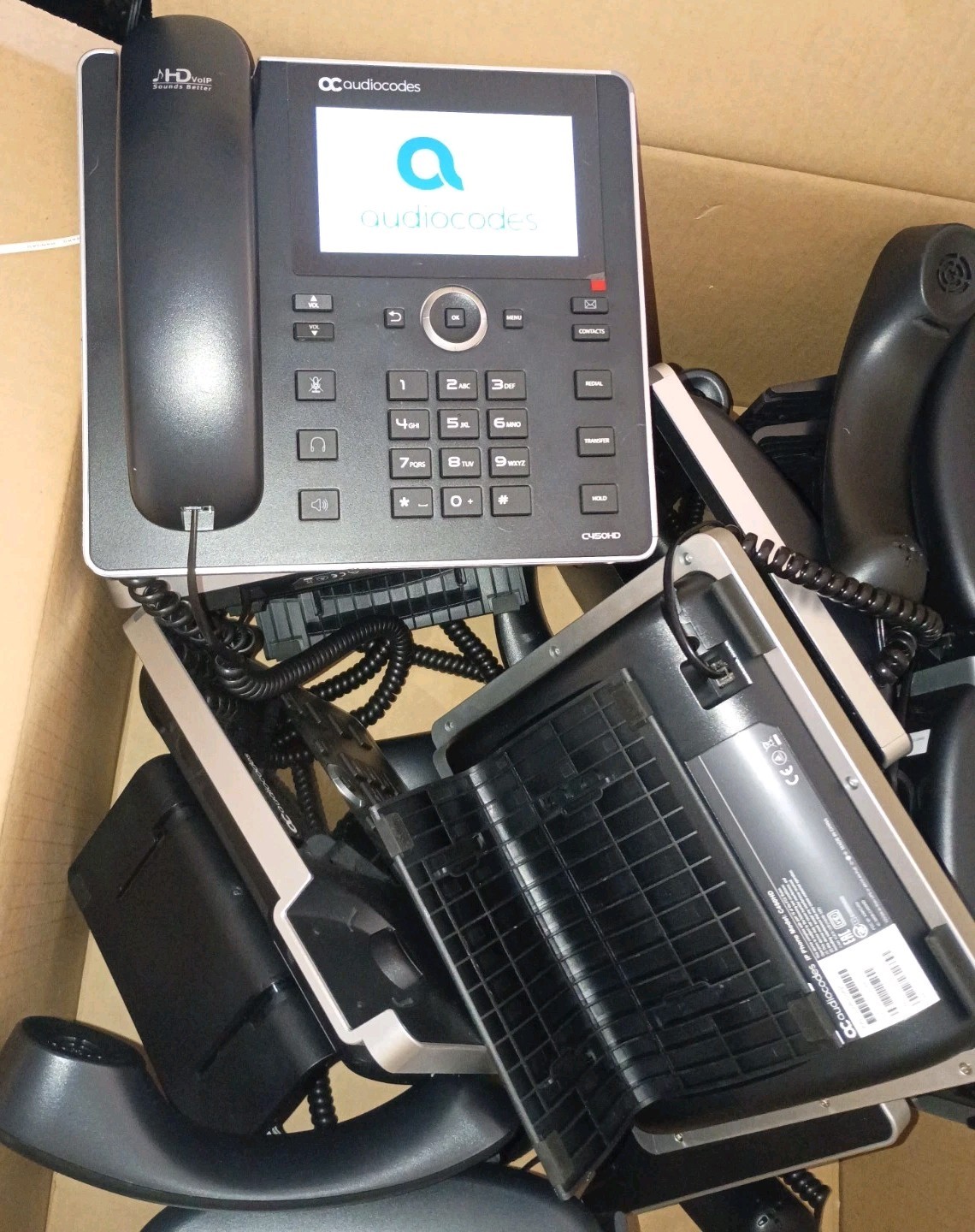 AudioCodes 450HD Touchscreen IP GbE Phone Without Power Cord Multiple Available