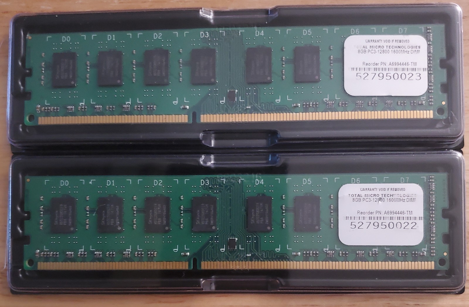 Total Micro Technologies 8GB RAM PC3-12800 1600MHz DIMM A6994446-TM