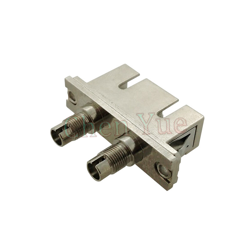 2pcs DIN-SC Hybrid Duplex Fiber Adapter Female to Female Rectangular Connector