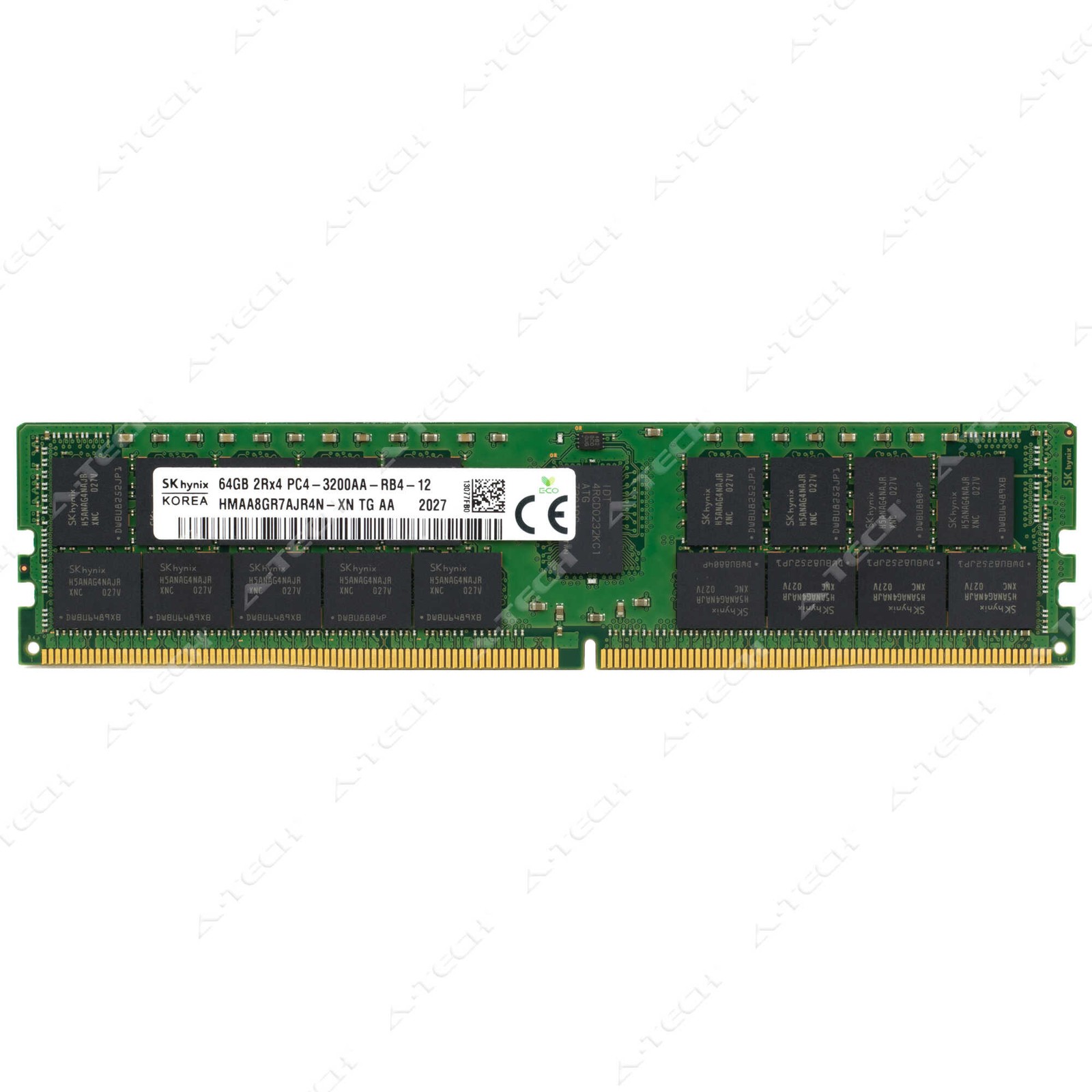 Hynix 64GB DDR4-3200 PC4-25600 2Rx4 ECC RDIMM Server Memory RAM HMAA8GR7AJR4N-XN