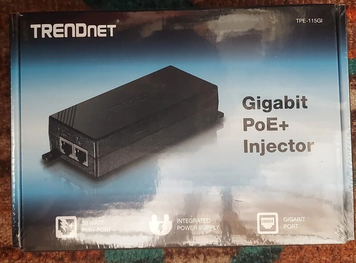 TRENDnet Gigabit PoE+ Power Injector TPE-115GI NEW Unopened