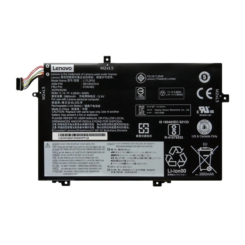 Genuine L17L3P52 Battery For Lenovo Thinkpad L480 L580 L490 L17M3P51 L17M3P52