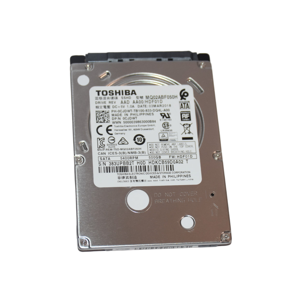 Toshiba 500GB SATA 6G 5.4K MLC 2.5" Solid State Hybrid Drive SSHD MQ02ABF050H