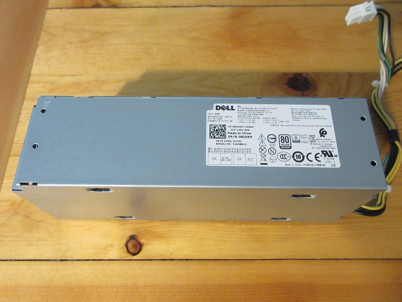 Dell 82DRM  Optiplex 3050 5050 7050 SFF MT PSU 180W Power Supply 82DRM