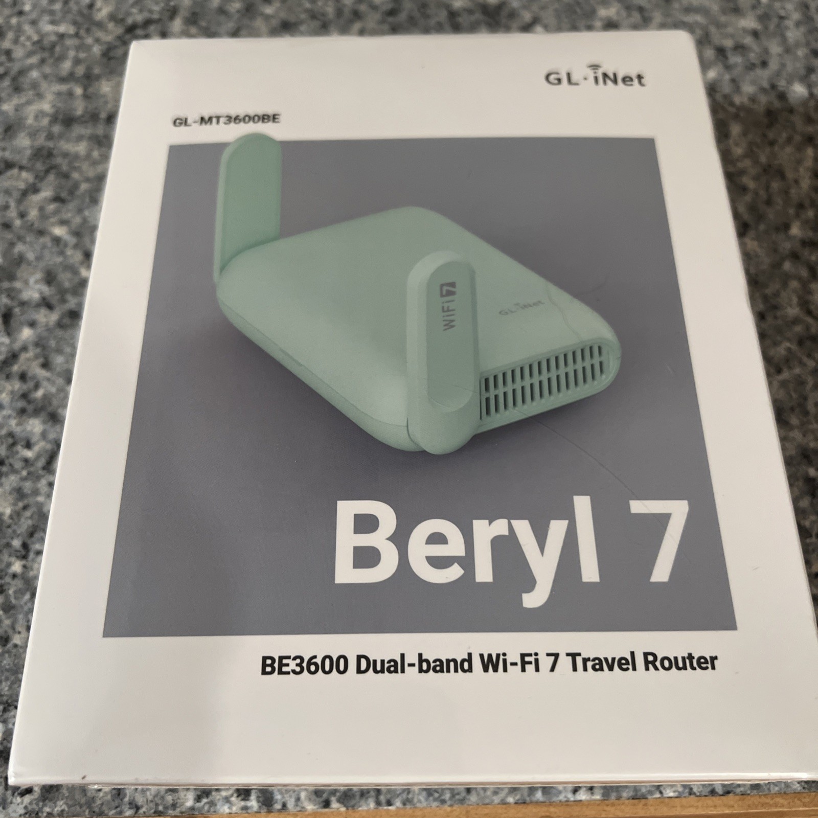 GL.iNet GL-MT3600BE Beryl 7 Dual-Band Wi-Fi 7 Travel Router Mint Green