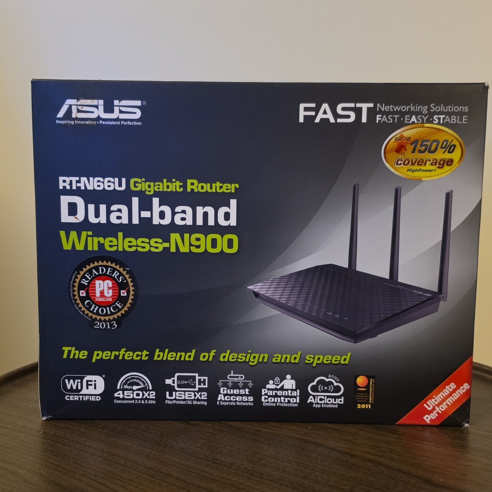 ASUS RT-N66RU Wireless-N900 Dual Band Gigabit Wireless N Router Open Box