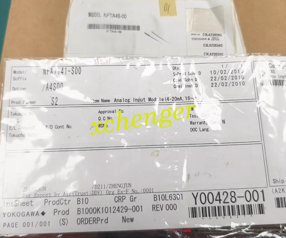 1PCS YOKOGAWA NFTA4S-00 DCS module  new via FedEx or DHL