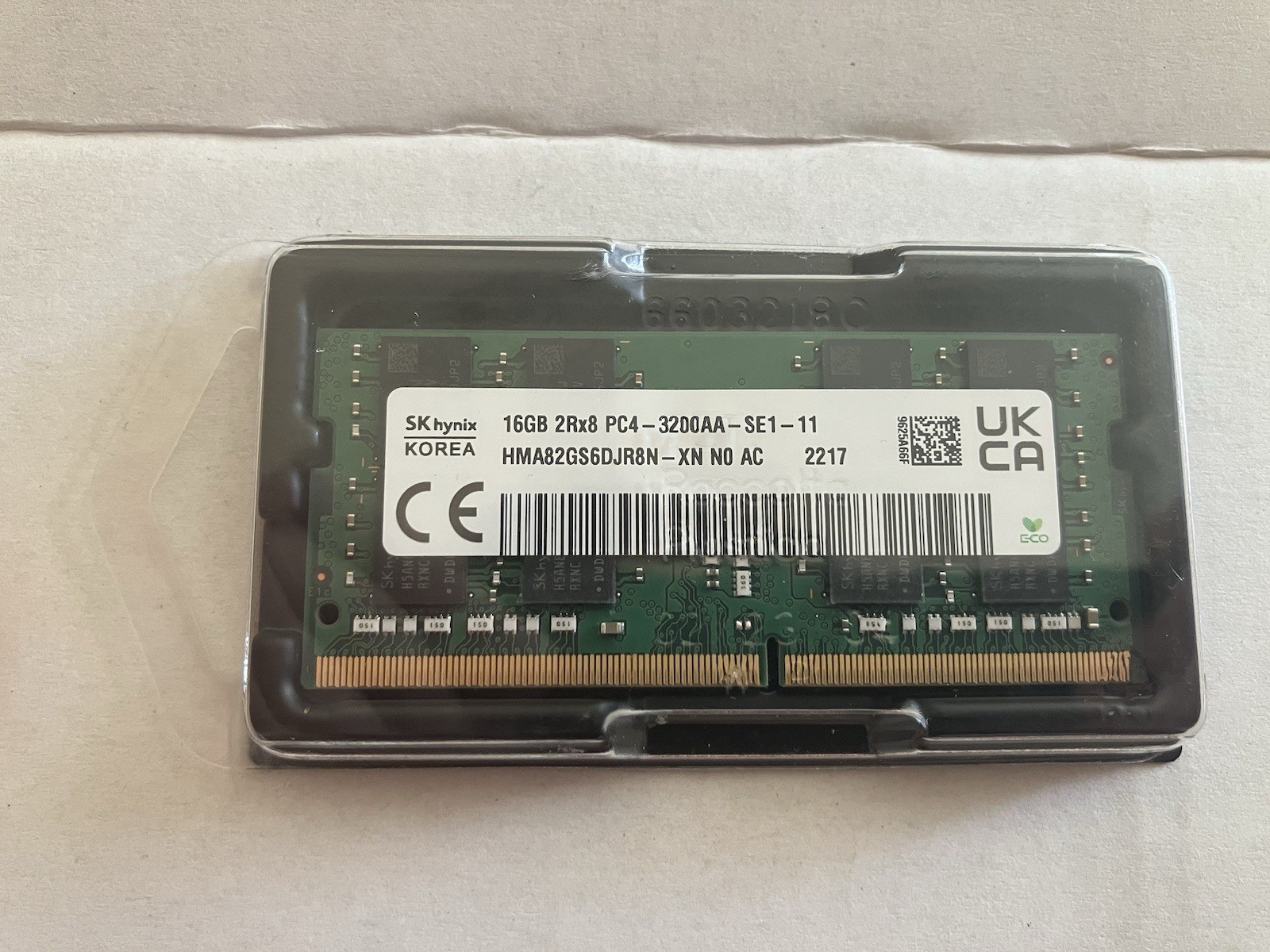SK Hynix 16GB 2Rx8 DDR4-3200 SO-DIMM Memory Module (HMA82GS6DJR8N-XN) TESTED
