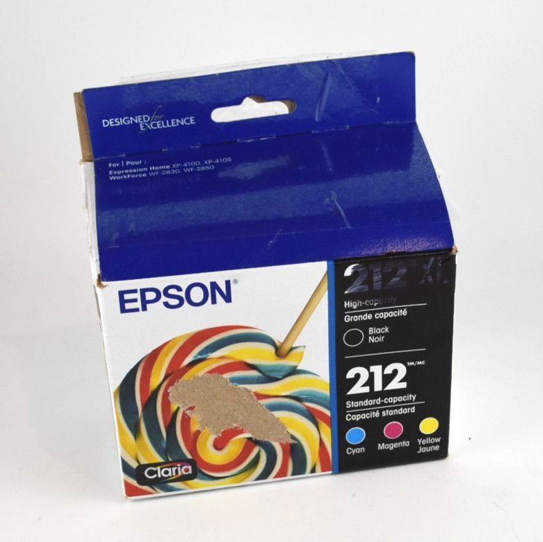 Set of 3 Genuine Sealed Epson 212 Ink Cyan Magenta Yellow Exp 2028