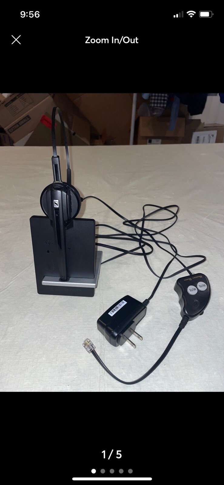 Sennheiser D10 BS USB Wireless DECT Headset w Base Works Great Buddy D 10 504623