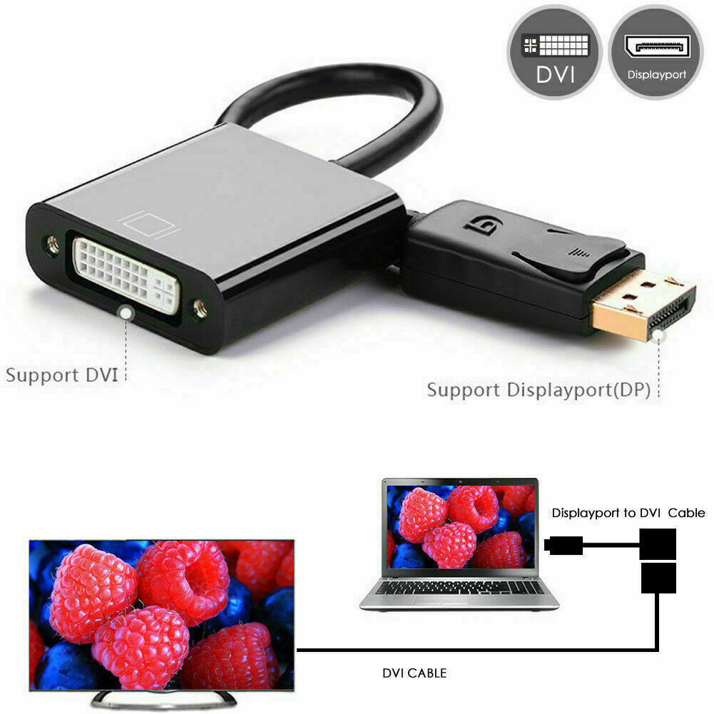 DisplayPort DP Male to DVI  Female Adapter Cable Converter for Display Port #261