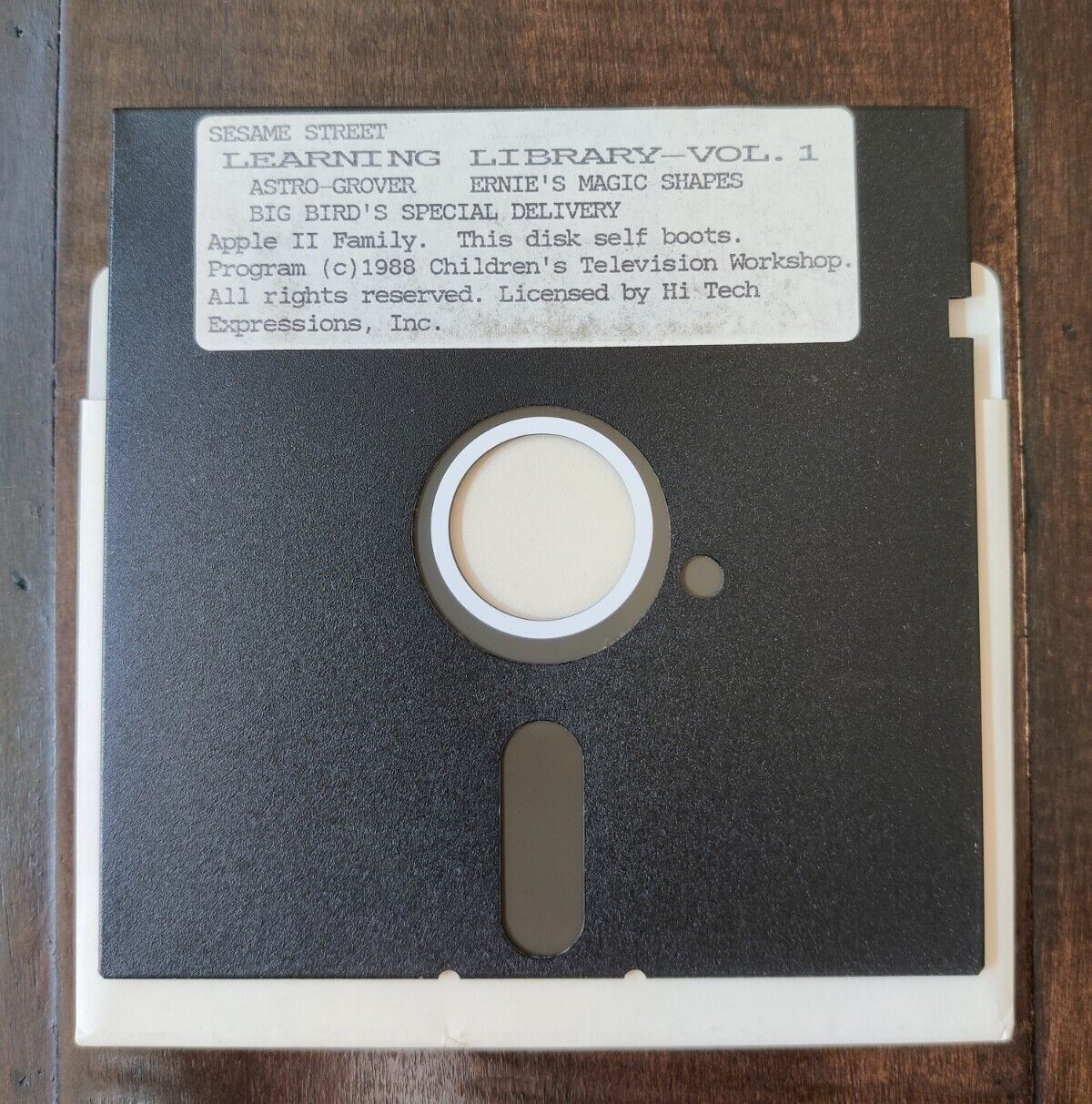 Apple II Sesame Street Learning Library 1988- Floppy Disk 5.25 II+ IIc IIe Rare