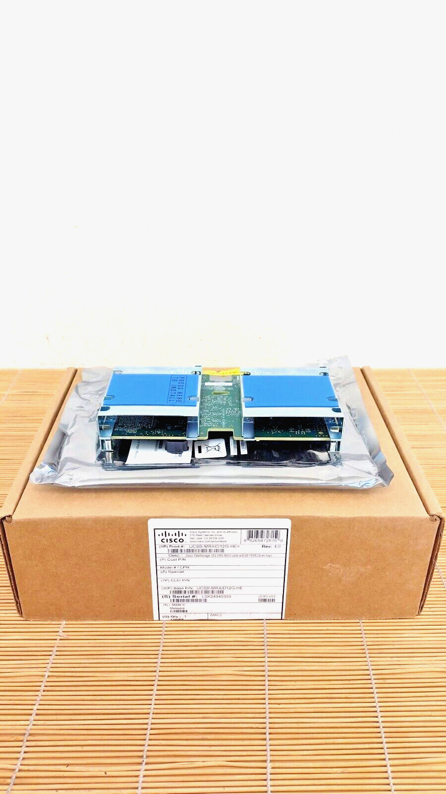 New Cisco UCSB-MRAID12G-U FlexStorage 12G SAS RAID Controller New Open Box