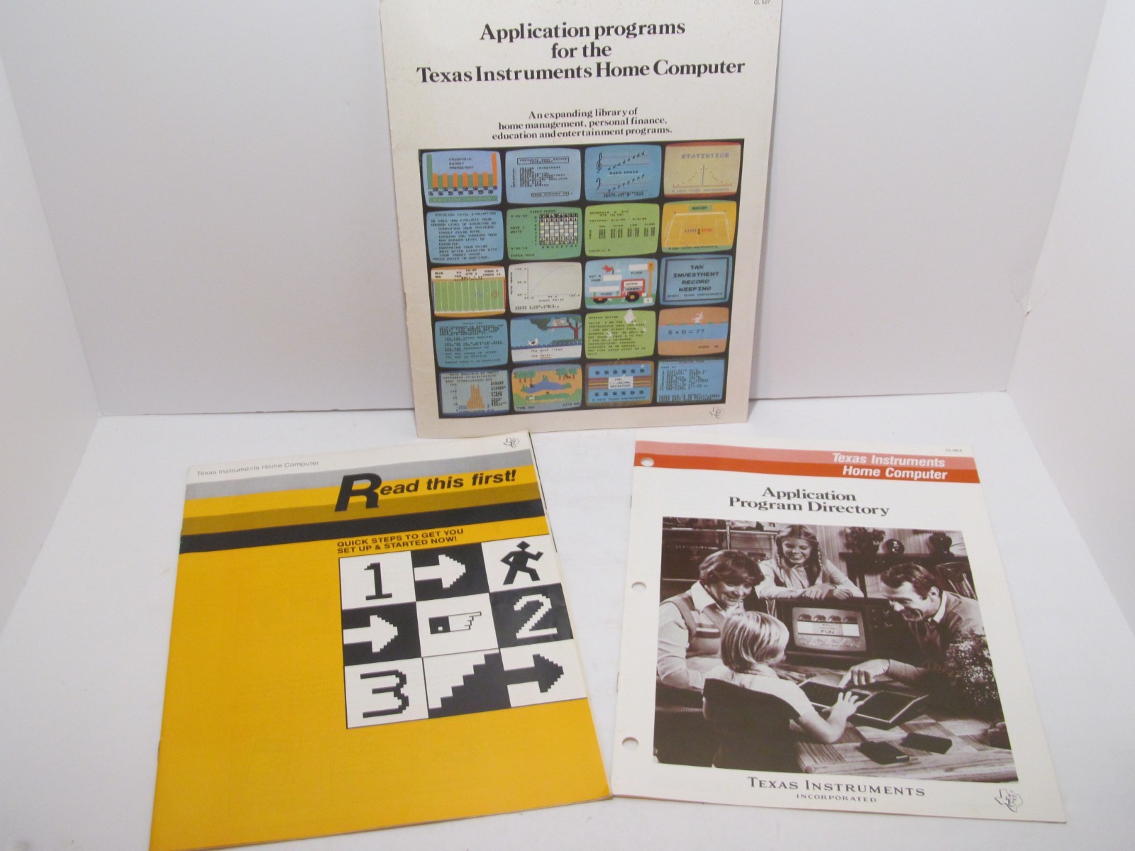 3 Vintage 1980's Texas Instruments Home Computer Catalog Booklets