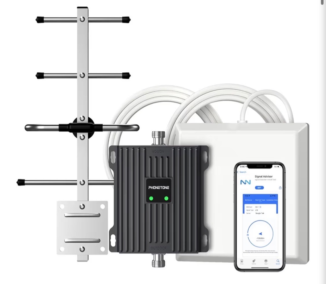 Cell Phone Signal Booster for Verizon and AT&T | Up to 4,500 Sq Ft | Boost 4G LT