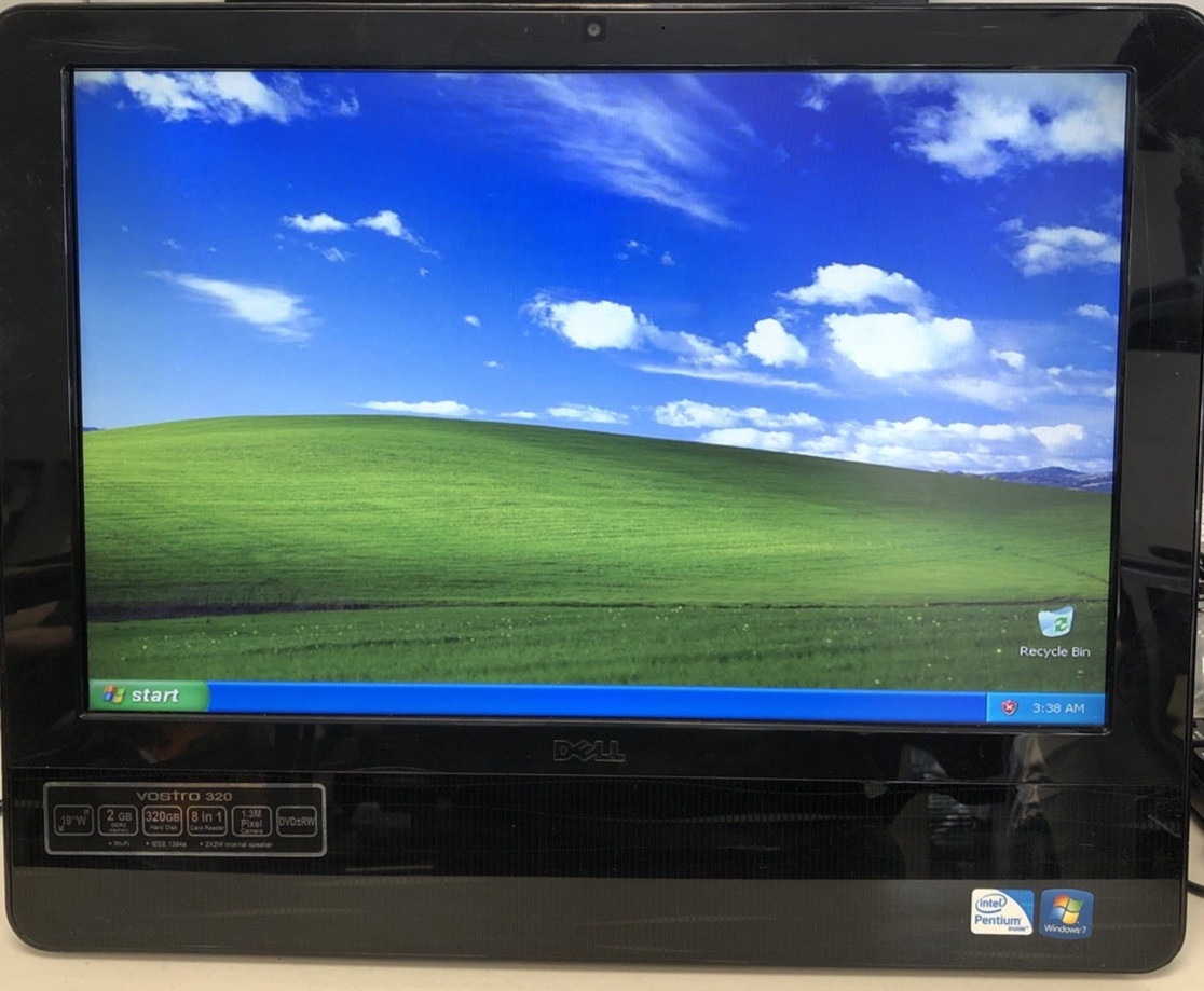 Retro VTG Dell Vostro 320 19" All in One Dual Core 3.0 GHz 2GB Ram 320GB HDD XP