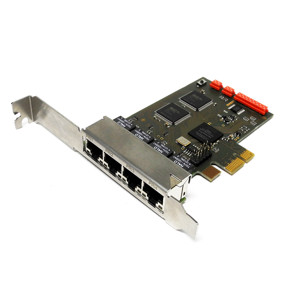 Ferrari QuadE1 LP A5 4xPRI PCIe x1 OfficeMaster Gate Card for Fujitsu Primergy